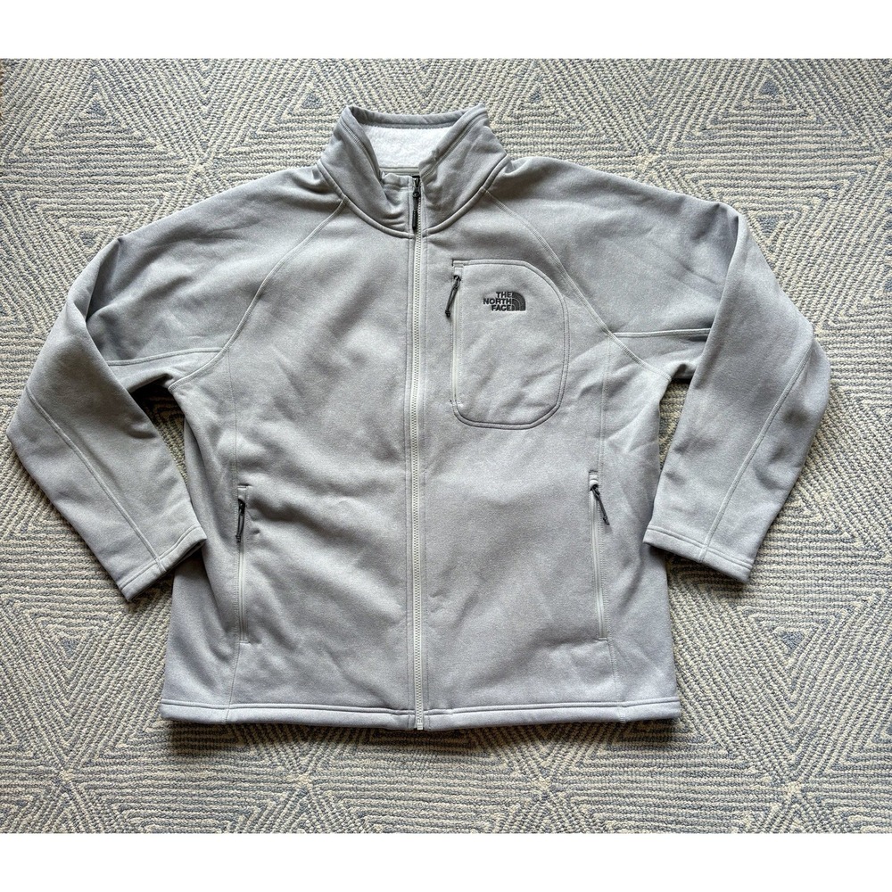 The North Face Full-Zip Lined Jacket - Light Gray‎ - XXL 2XL